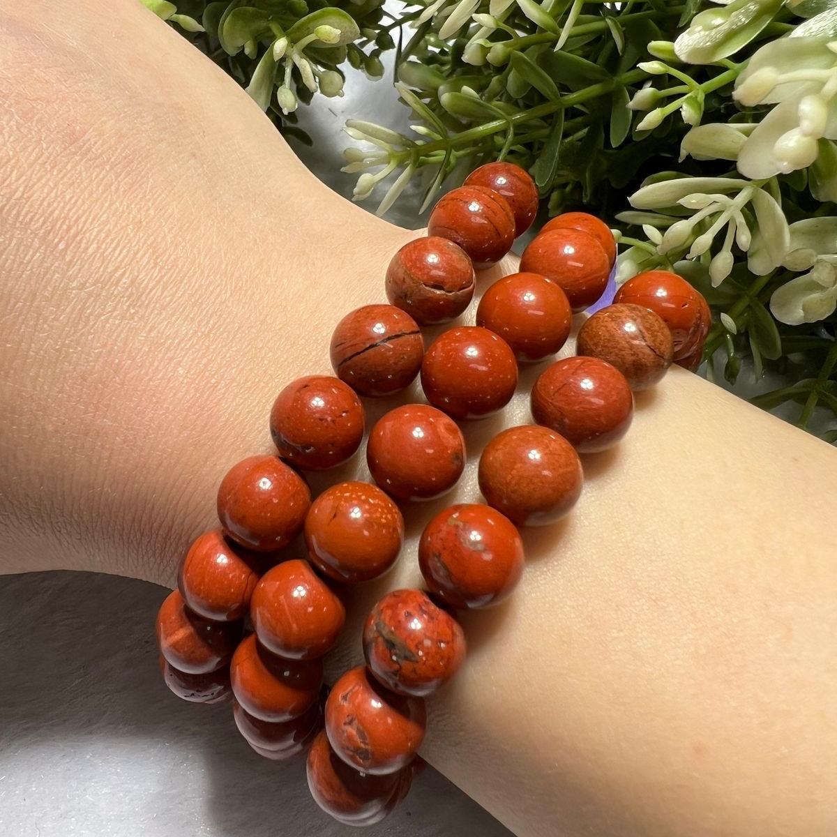 Red Jasper Bracelet - For Courage & success (Balancing Root Chakra)