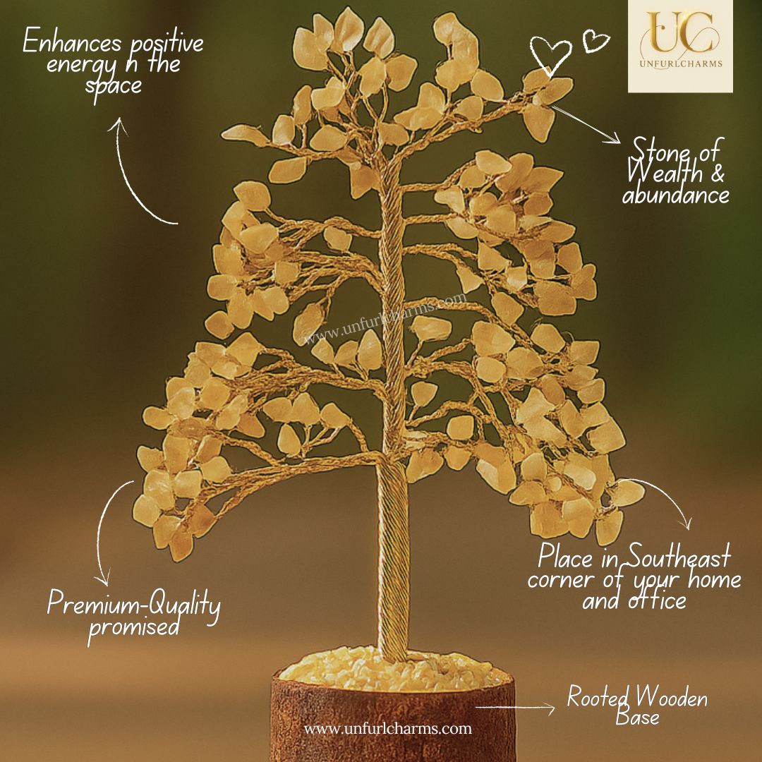 Mini Citrine Stone Tree