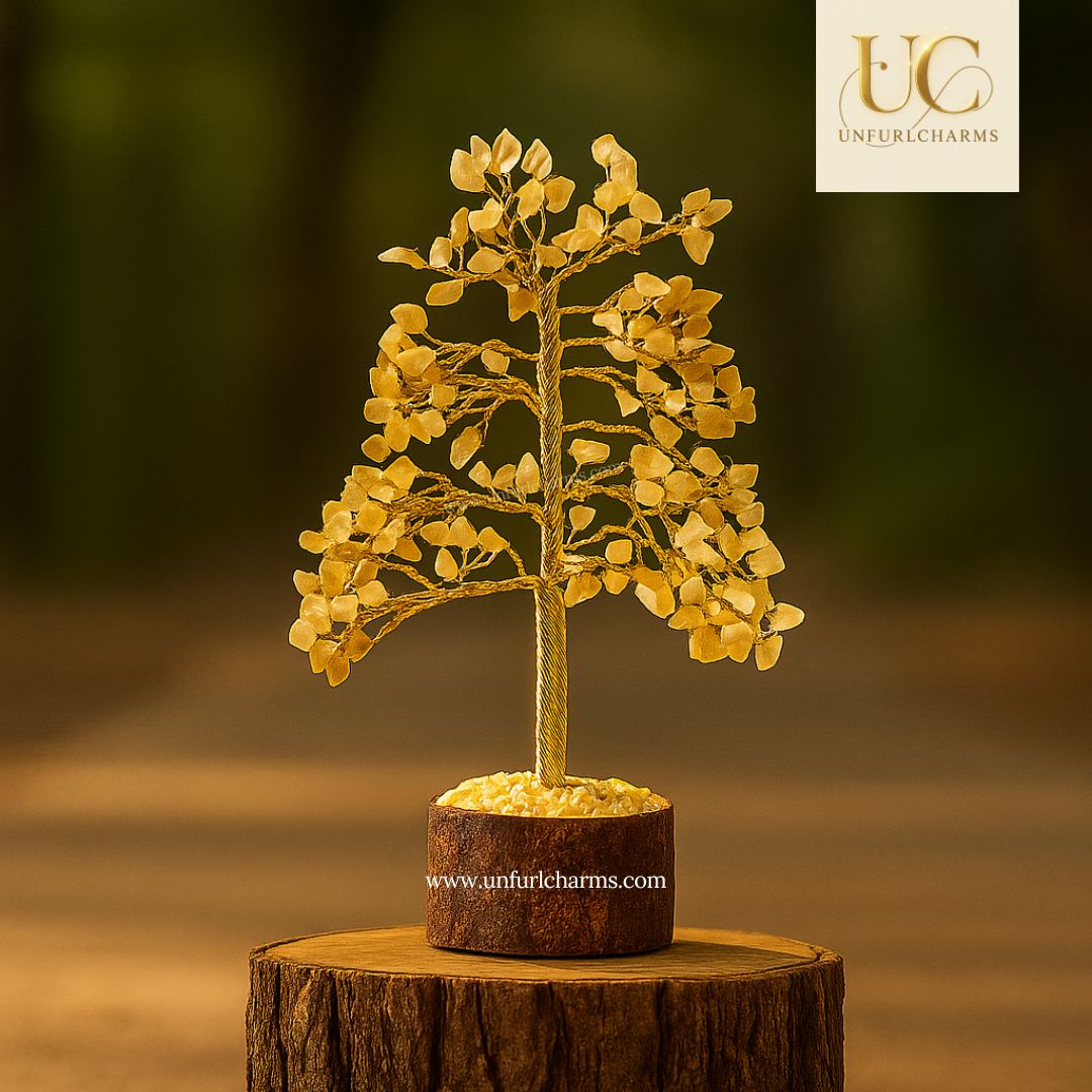 Mini Citrine Stone Tree