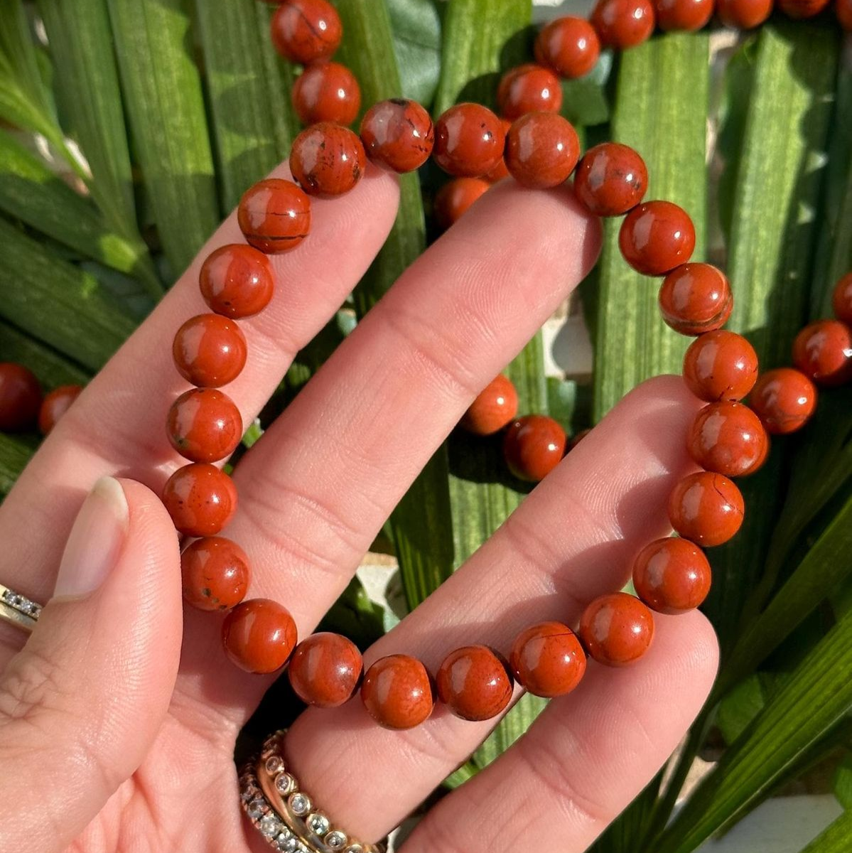 Red Jasper Bracelet - For Courage & success (Balancing Root Chakra) UnfurlCharms