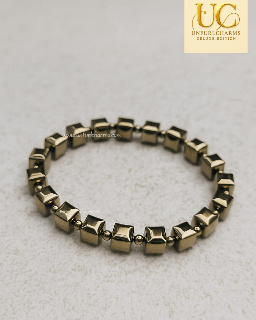 Golden Hematite bracelet for grounding & clarity – Unfurlcharms
