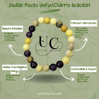 Unfurlcharms Zodiac Pisces Bracelet