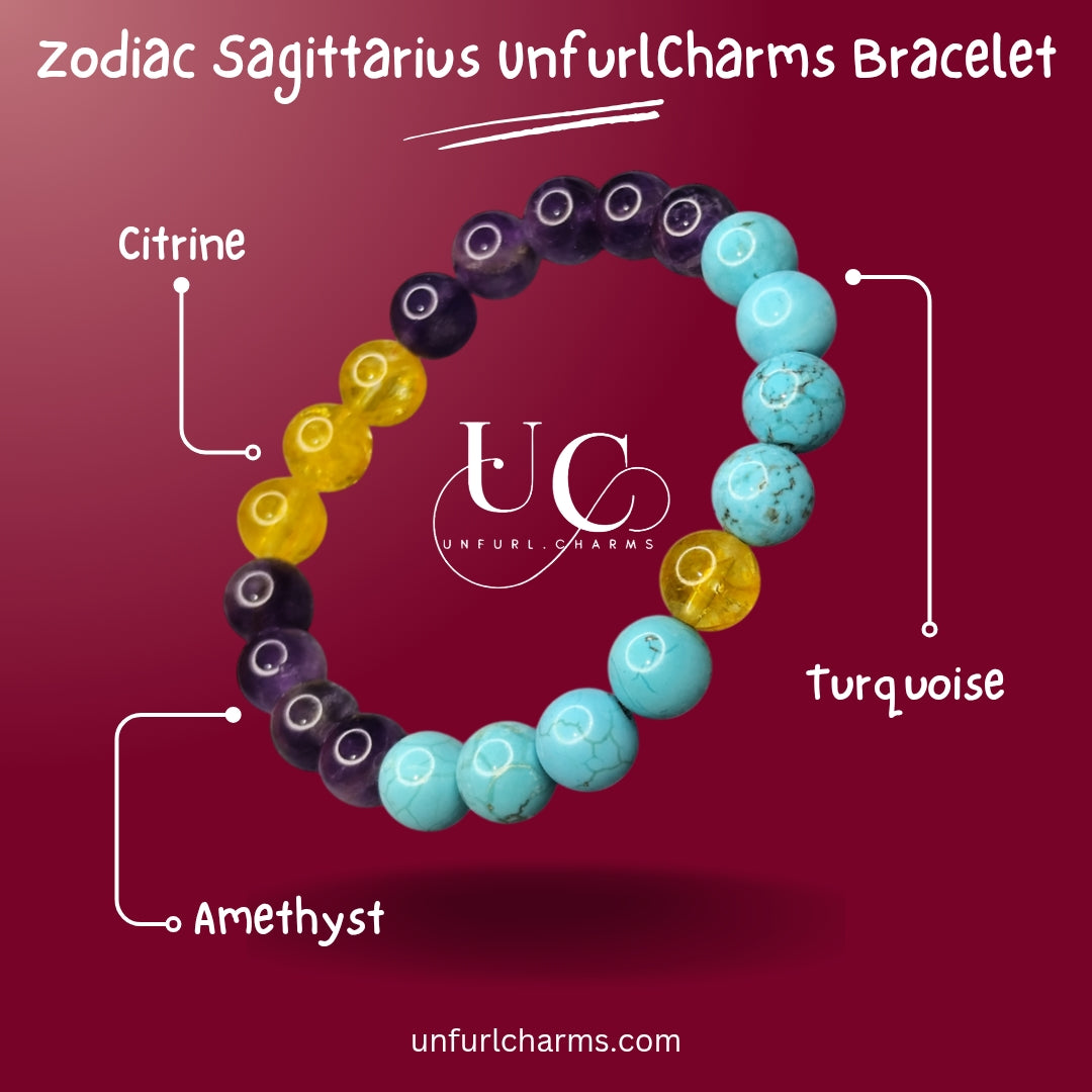 Unfurlcharms Zodiac Sagittarius Bracelet