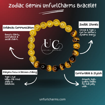 UnfurlCharms Zodiac Gemini Bracelet
