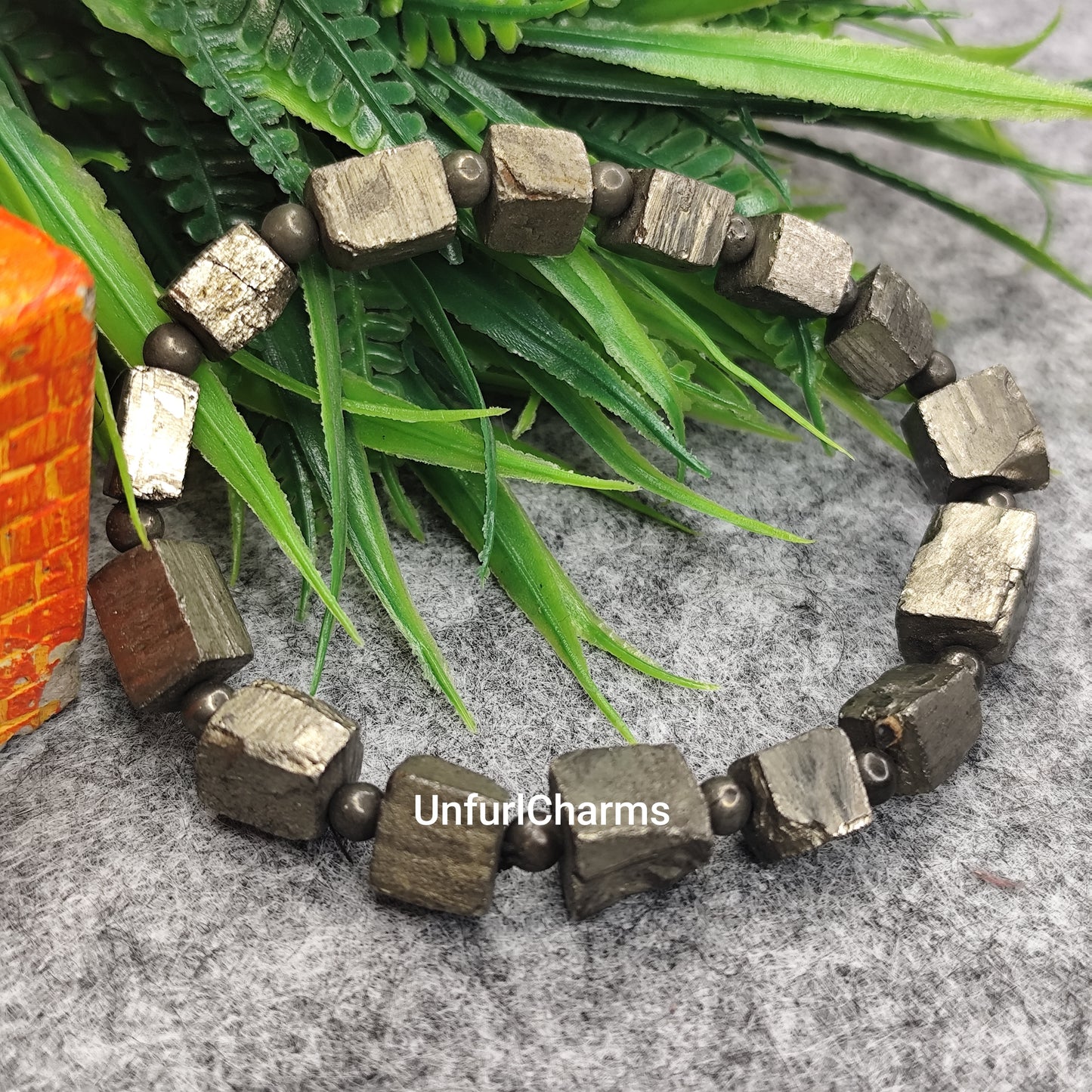 Cubbed Pyrite Bracelet