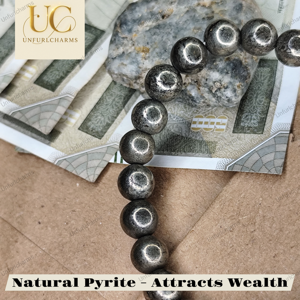 Real Pyrite bracelet for protection & wealth – Unfurlcharms