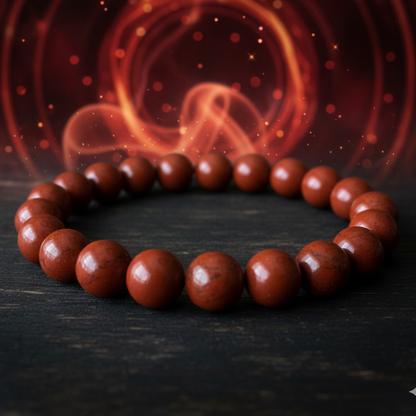 Red Jasper Bracelet - For Courage & success (Balancing Root Chakra)